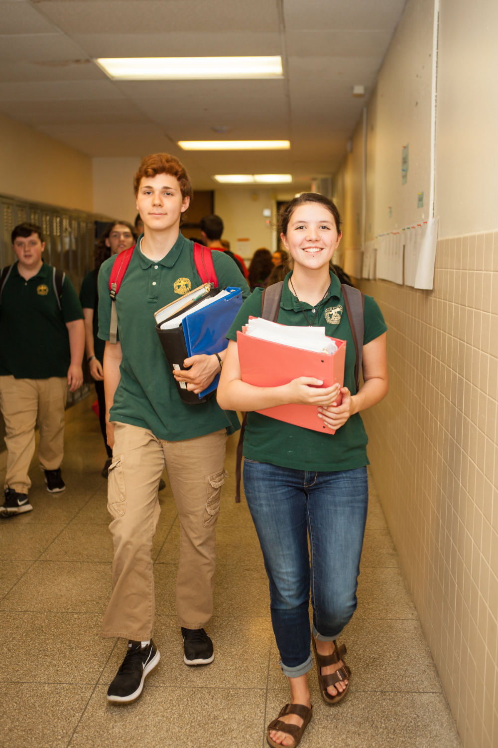 students in the halls of The Charles Finney School